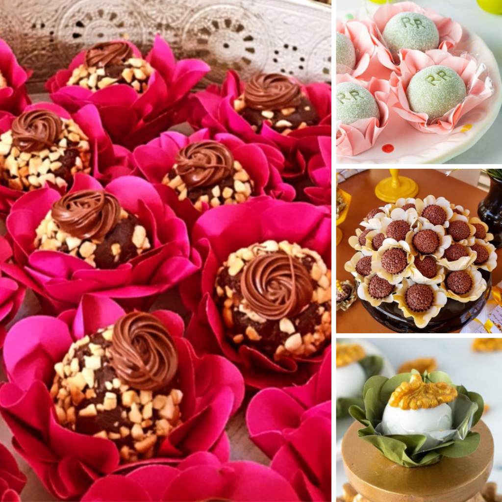 200 Forminhas FLOR para Doces Finos, Docinhos, Brigadeiros - Cores a ...