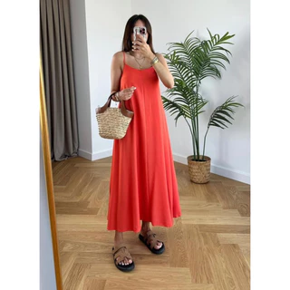 Vestido Duna Longo Viscose com alça regulável