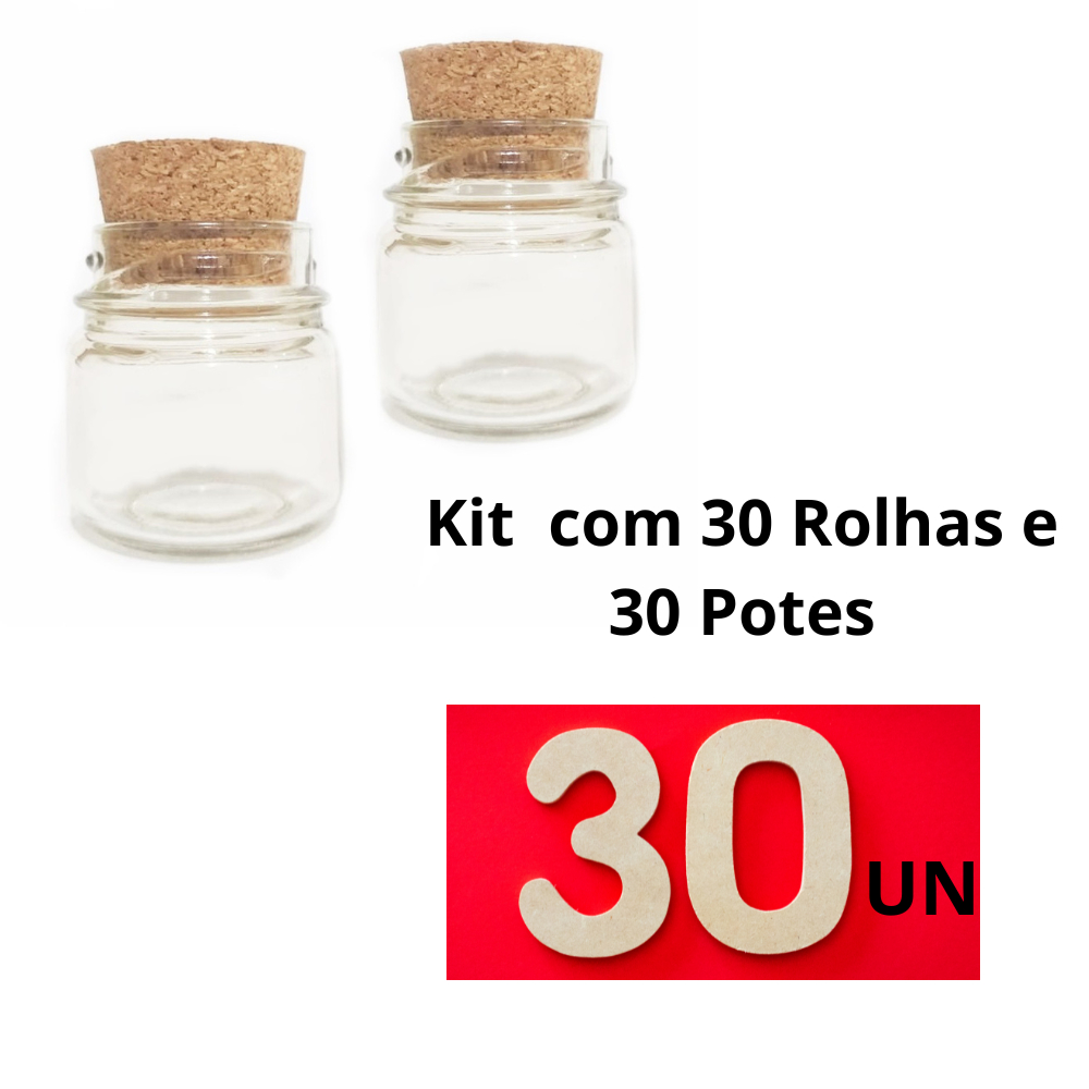 Kit C30 Potes De Vidros 40ml C Tampas Rolha Multiuso Shopee Brasil 5416