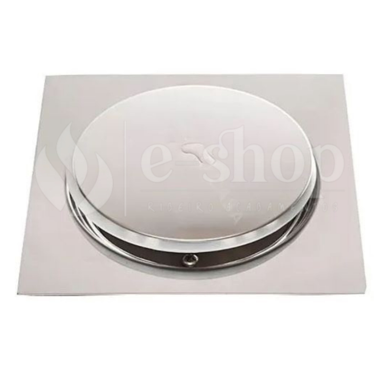 Ralo Inteligente Click Para Banheiro 10x10 Cm Inox