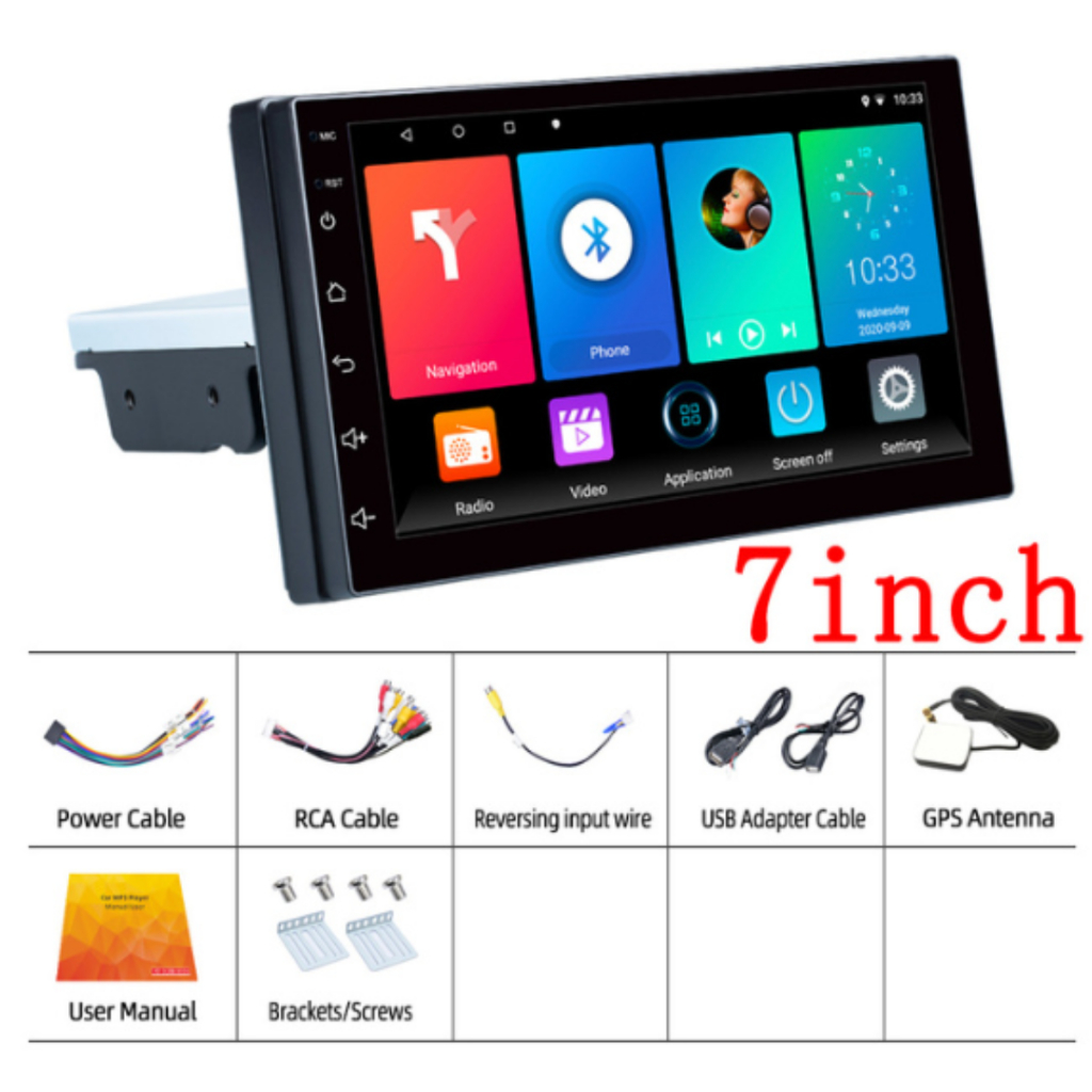 Central Multimídia 1 Din 7 Polegadas Android Gps 2gb Carplay android ...