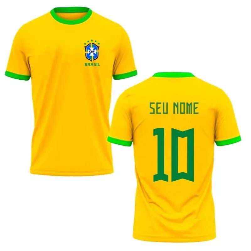 Camiseta Brasil Infantil Blusa Menino Menina Camisa Maj360