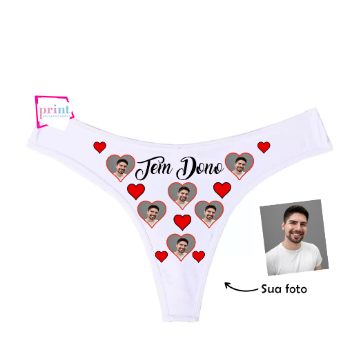 Calcinha Personalizada com Foto - Dia dos Namorados - Tem dono