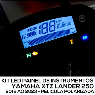 Kit Led Painel Lander 250 2016 2023 Com Pelicula Polarizada