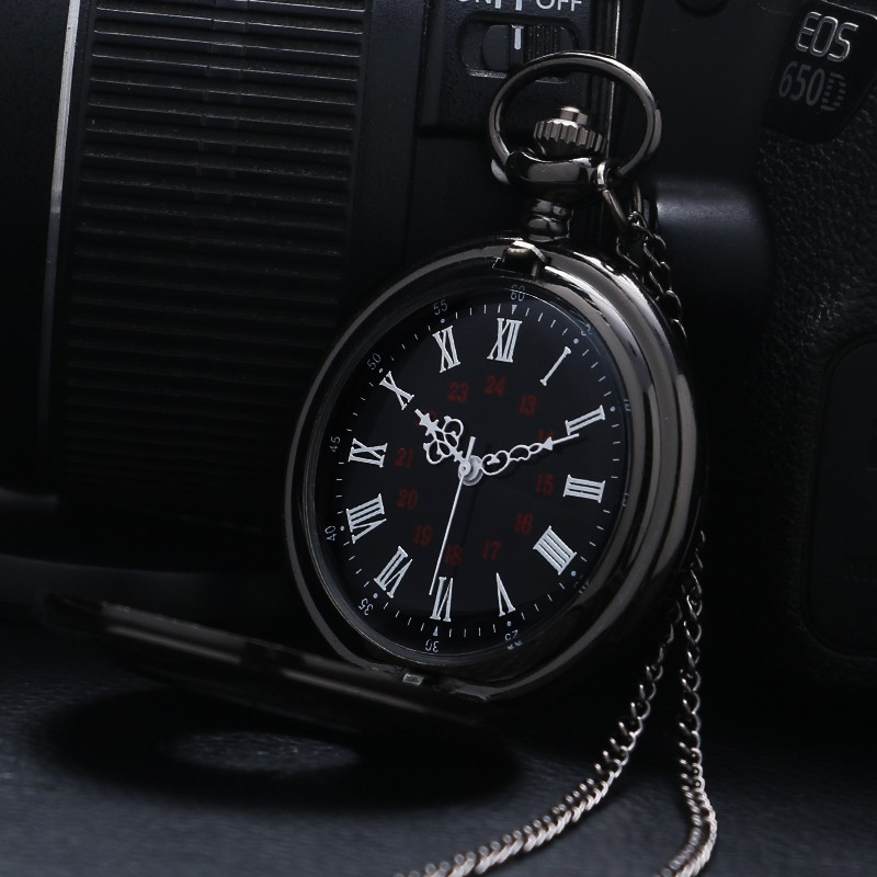Relógio De Bolso Vintage - Design Steampunk Com Números Romanos