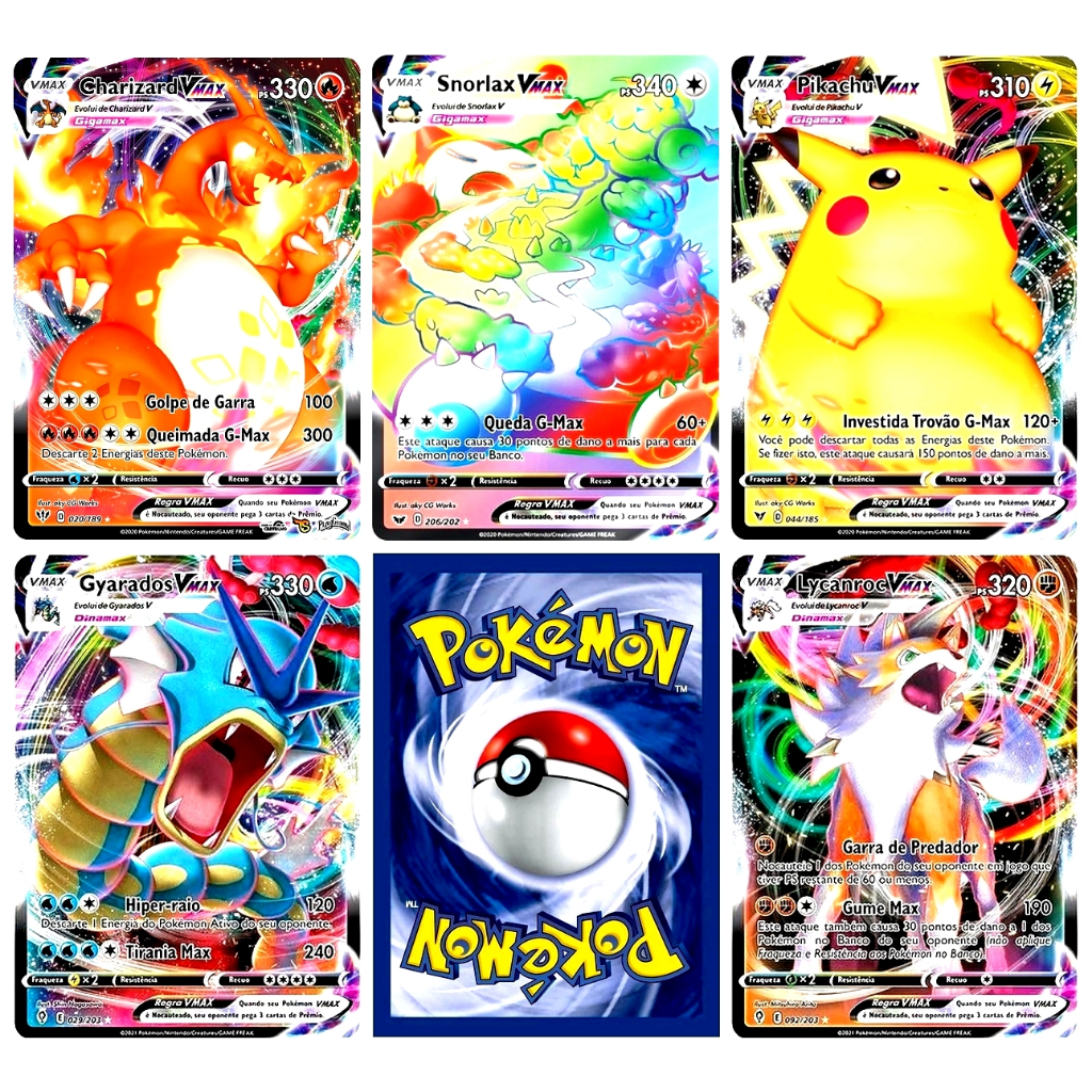 ✨【Direct sales】✨Cartas De Metal Pokemon Dourado Versão Espanhola Vastro  Vmax GX Pikachu Charizard Lugia Arceus Kids Collection Cartões De Jogo De  Presentes