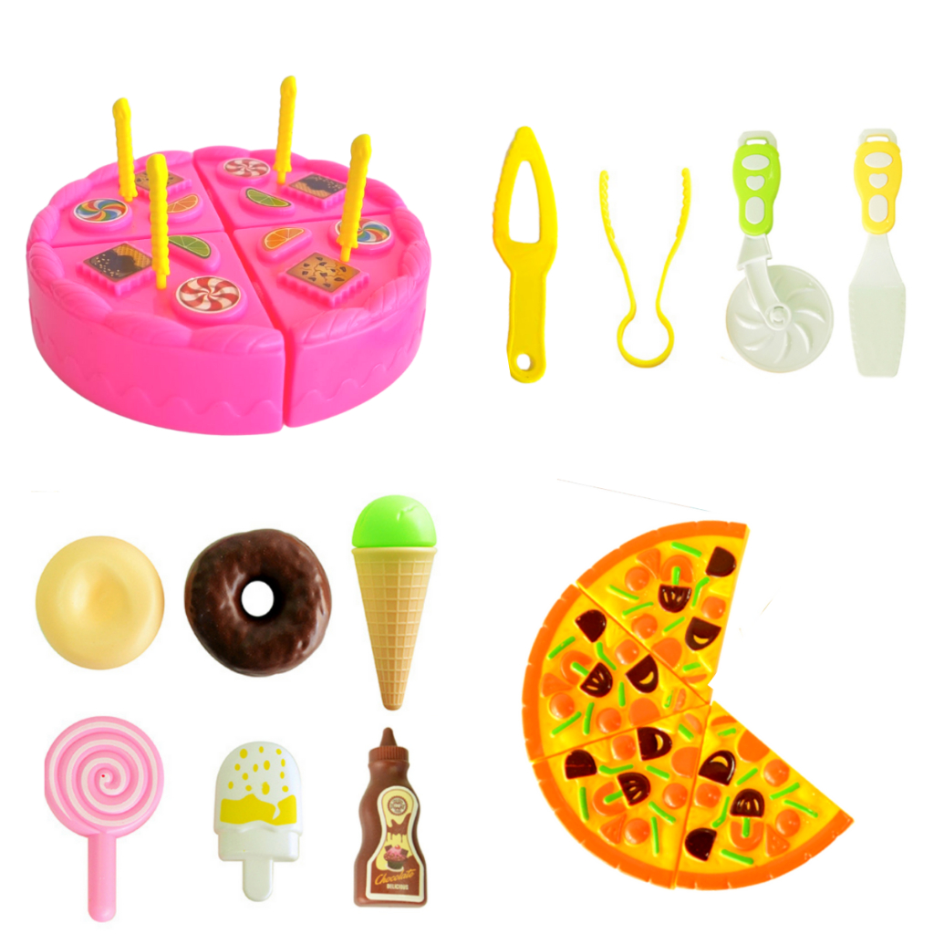 Kit Cozinha Infantil Com Biscoito + Boneca E Cupcake Girls Dessert