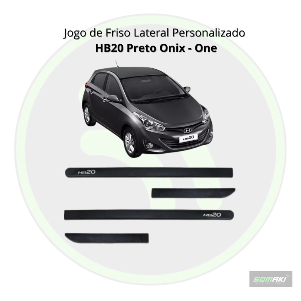 Friso Lateral Novo Hb20 Preto Onix - Original