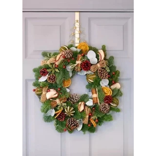 Gancho Enfeite Para Porta Suporte Para Guirlanda Liso Dourado 38cm - Cromus Natal