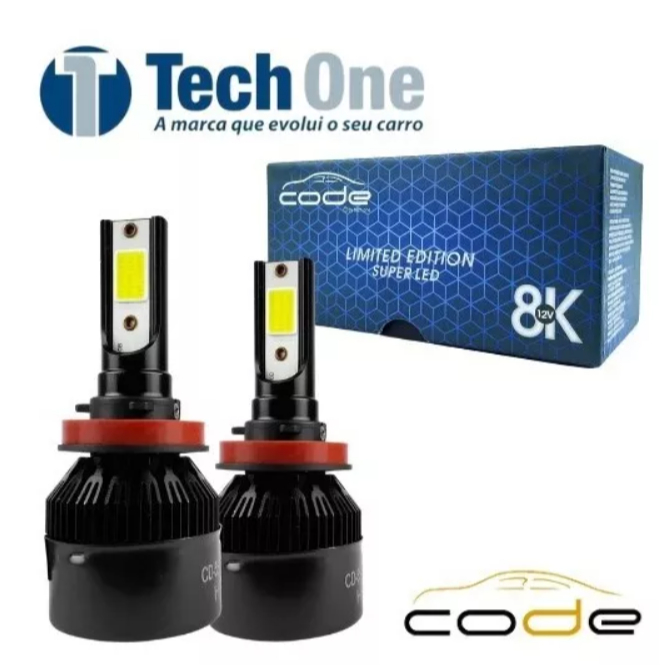 Kit Super Led Code 8000k H1 H3 H7 H8 H9 H11 H16 Hb3 Hb4 - CONSULTE DISPONIBILIDADE