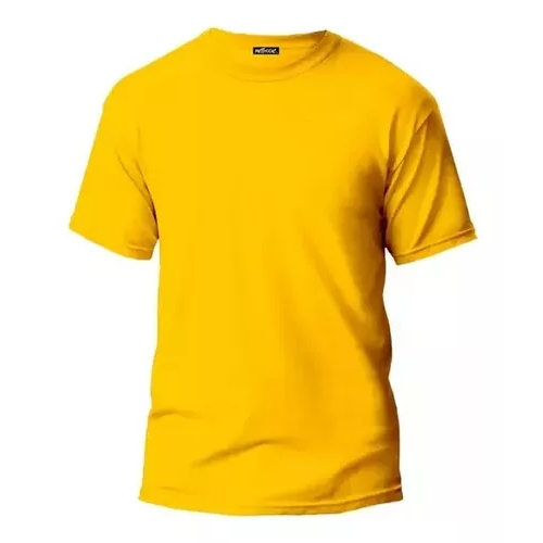 T-Shirt Em Liquidação Amarela Em Tecido De Algodão Macio