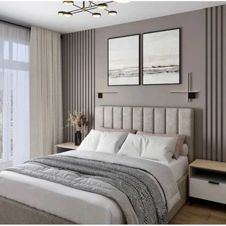 Cabeceira De Cama Casal 1,40 Estofada Varias Cores Modelo Dubai Tecido Suede