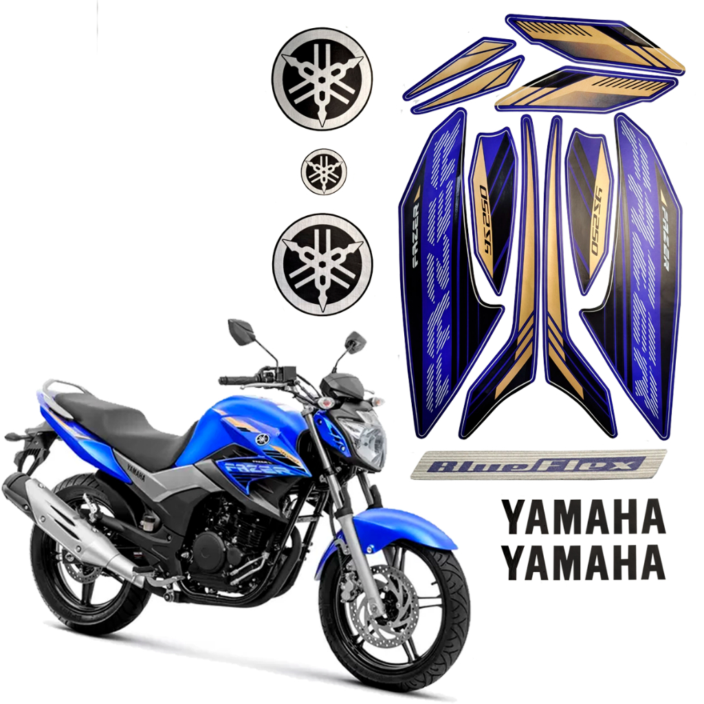 Kit Adesivos Yamaha Fazer 250 Blueflex 2016