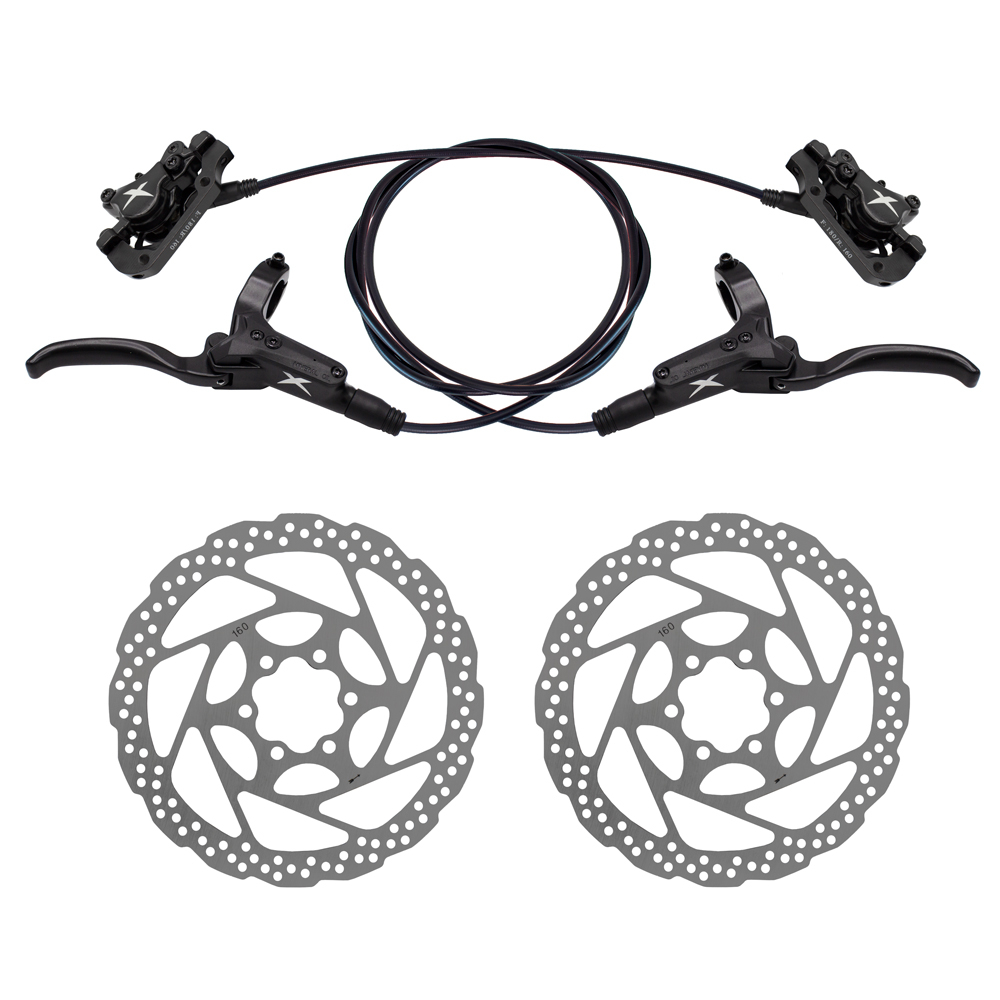 Kit Freio A Disco Hidráulico 2 Pistões Em AlumÍnio Dianteiro E Traseiro Com Rotor