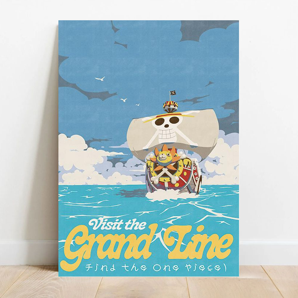 Placa Decorativa - One Piece Mapa Grand Line