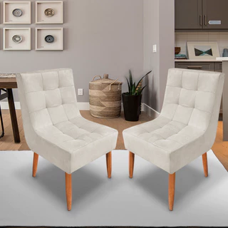 Kit Cadeira Estofada Decorativa Para Sala de Jantar Quarto Penteadeira Quarto