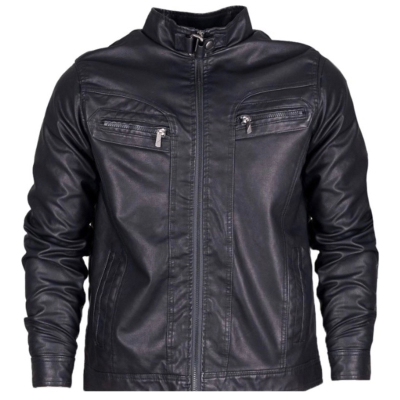 Jaqueta de Couro Masculina Resistente Elegante Clássica