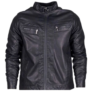 Jaqueta de Couro Masculina Resistente Elegante Clássica