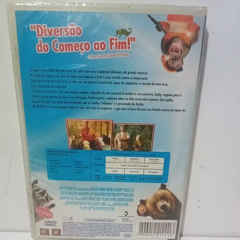 Dvd Dr. Dolittle 2 Eddie Murphy Novo de Fabrica original | Shopee