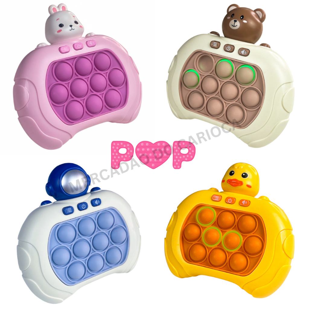 Pop-it Mini Gamer Console Anti Stress Eletrônico Com Música Atualizado 2023