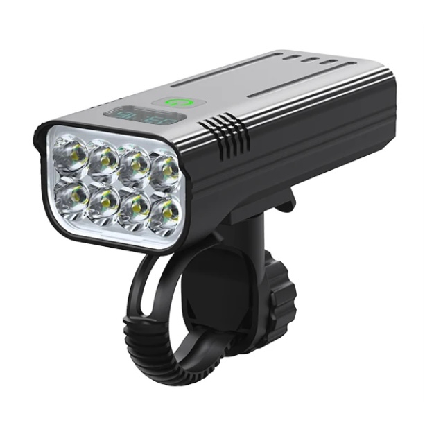 Lanterna Farol Bike 8 Leds Usb T6 360º Natfire Nkx8d Pro