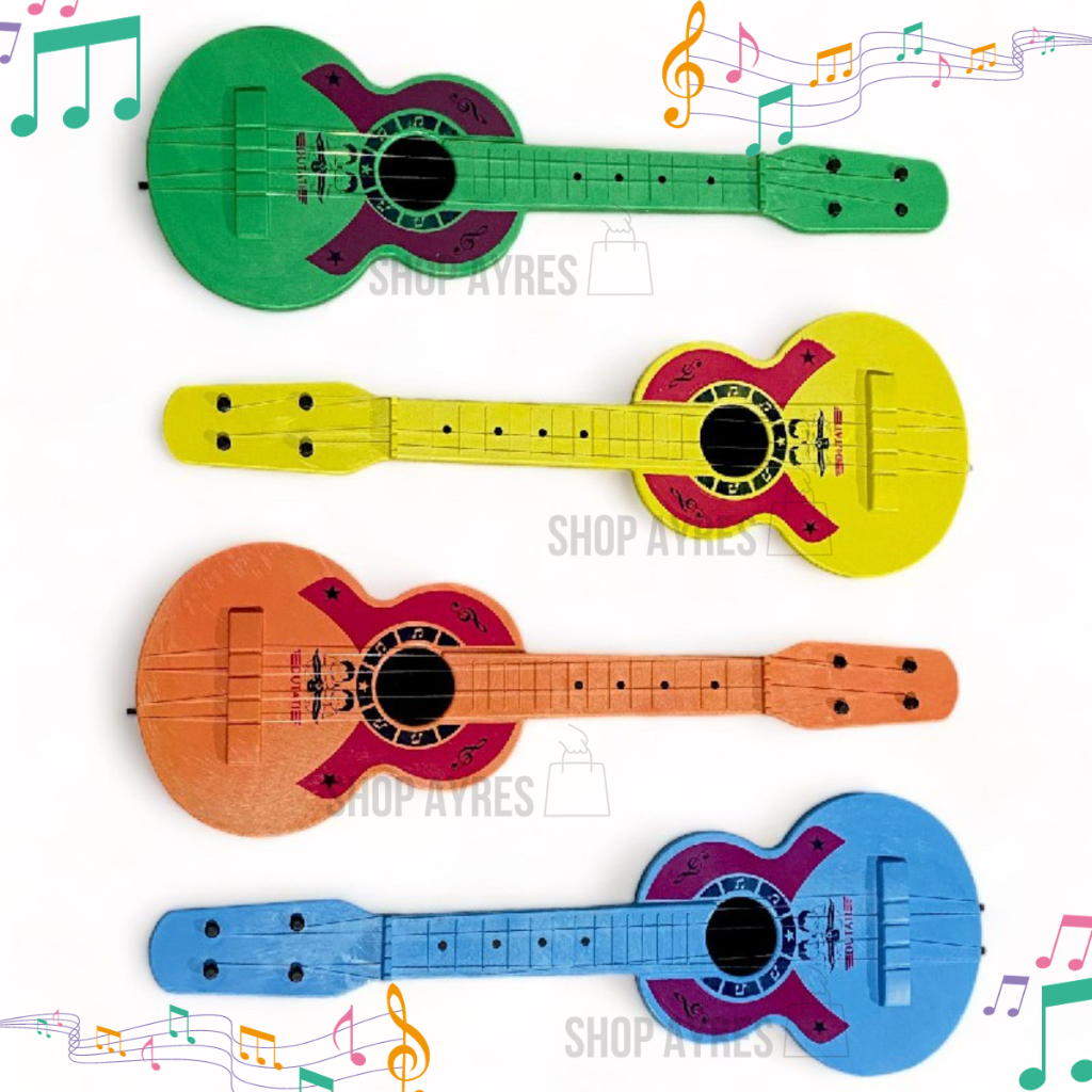 Violão brinquedo Violinha Cavaquinho Kids Plastico 4 Cordas Colorida ...