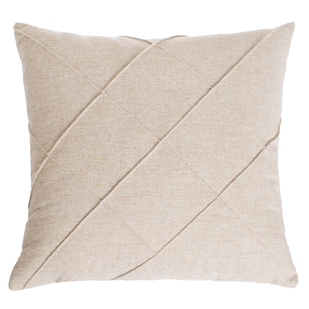 Capa de Almofada Drapeada Linho Cru 45x45cm