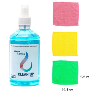1LIMPA LENTES DE ÓCULOS/TELAS DE ELETRÔNICOS 500 ML+ 3 FLANELAS MICROFIBRA IDEAL PARA LIMPEZA Ideal DE ÓCULOS, TV, CELULARES E TELAS.