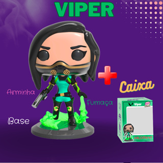 Viper Valorant estilo Funko Pop Com Arminha e Base !!