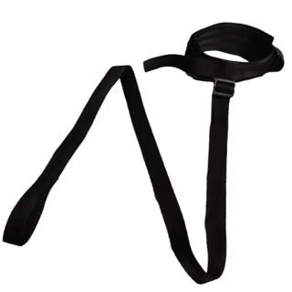 Coleira Harley com Guia de Tecido e Alça de Polipropileno FETICHE BDSM Bondage sub dom