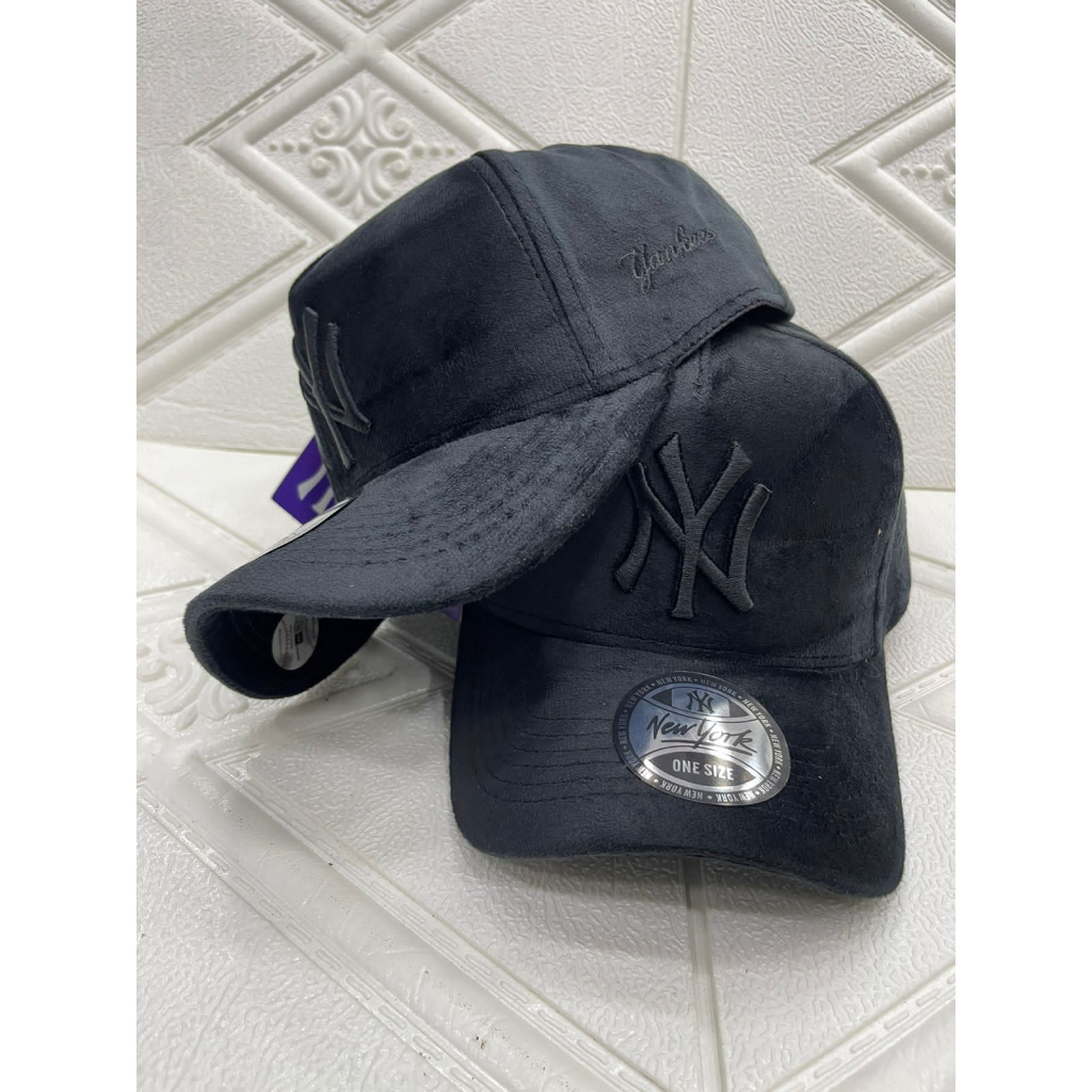 Boné Camurça Aba Curva NY New York Unissex Marrom Branco Preto Todas as Cores