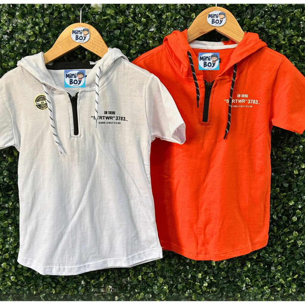 Camiseta com Capuz Estilosa Infantil Juvenil Roupa Menino
