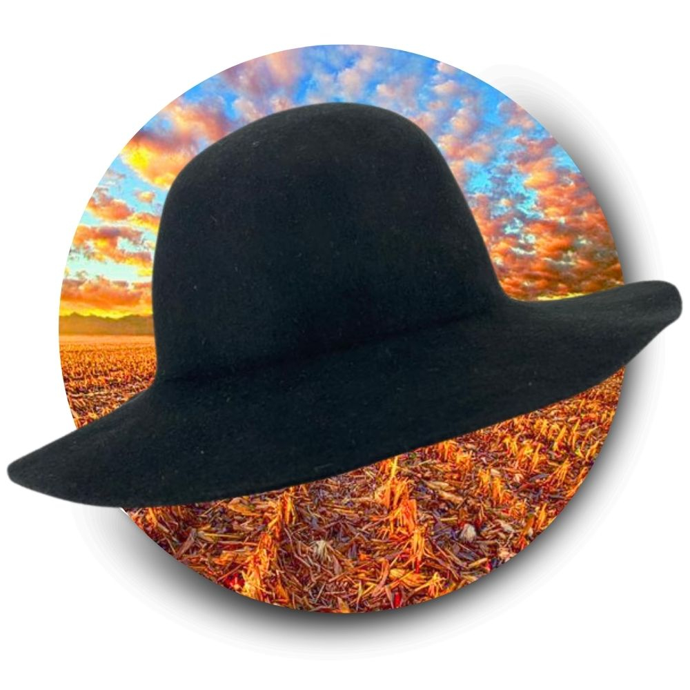Chapéu Cata Ovo Country Marcatto Original Aba 8 CM Mole Feltro Preto