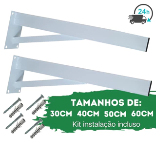 Suporte Para Pia Bancada Mesa Parafusar Reforçado Grapa Mão Francesa 30cm - 40cm - 50cm - 60cm 2 Un
