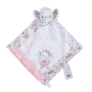 Naninha para Bebe Com Prendedor De Chupeta Plush Bordada Menina