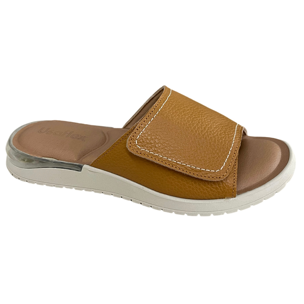 Chinelo Feminino Velcro Amortecedor Ortopédico Usaflex 33 Ao 42