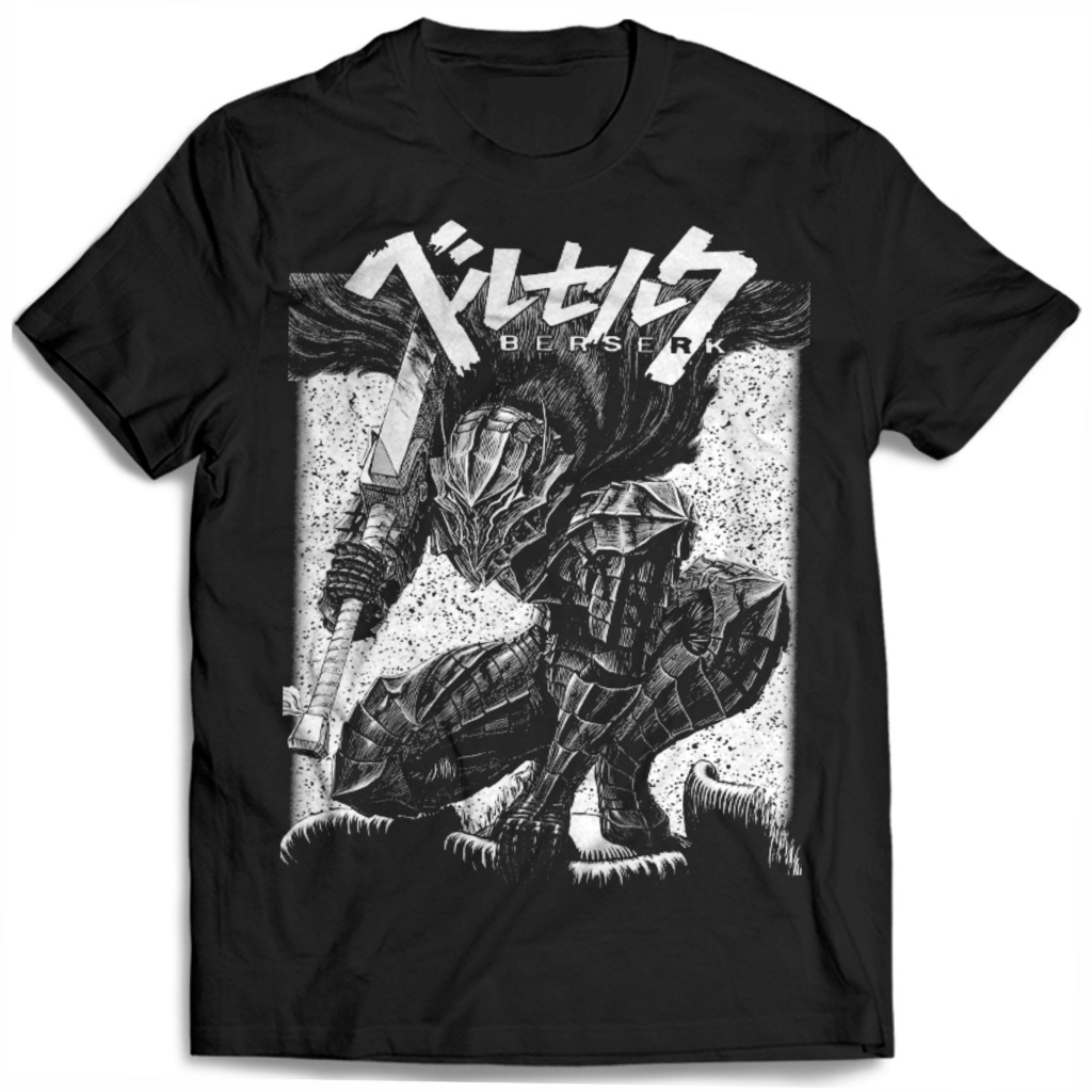 Camisa Camiseta Berserk Guts Camiseta Anime Medieval