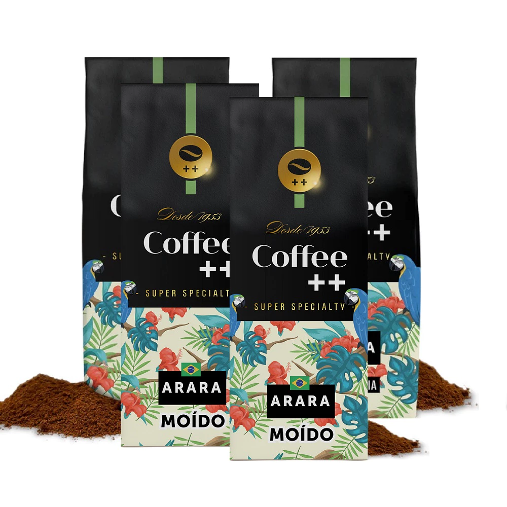 Kit 4 Pacotes Café Especial Torrado e Moído Coffee Mais Arara - 4 x 250 gramas