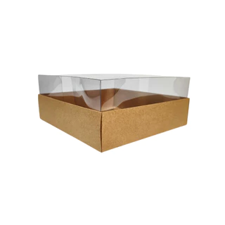 Caixa Dia Dos Namorados - Para Cestas - 20x20x8,5 - Frios - Doces 10 Unidades - Caixa Visor Branca ou Kraft Presente Dia dos Pais Festa Junina Julina