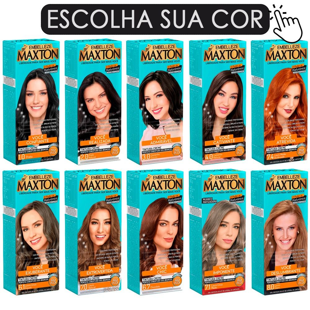 A FÓRMULA DE MAXTON foi desenvolvida utilizando-se um mix equilibrado de moléculas especiais, que proporcionam uma cobertura perfeita dos fios brancos e tons luminosos. Contém uma exclusiva combinação de polímeros de alto e baixo peso molecular que permit
