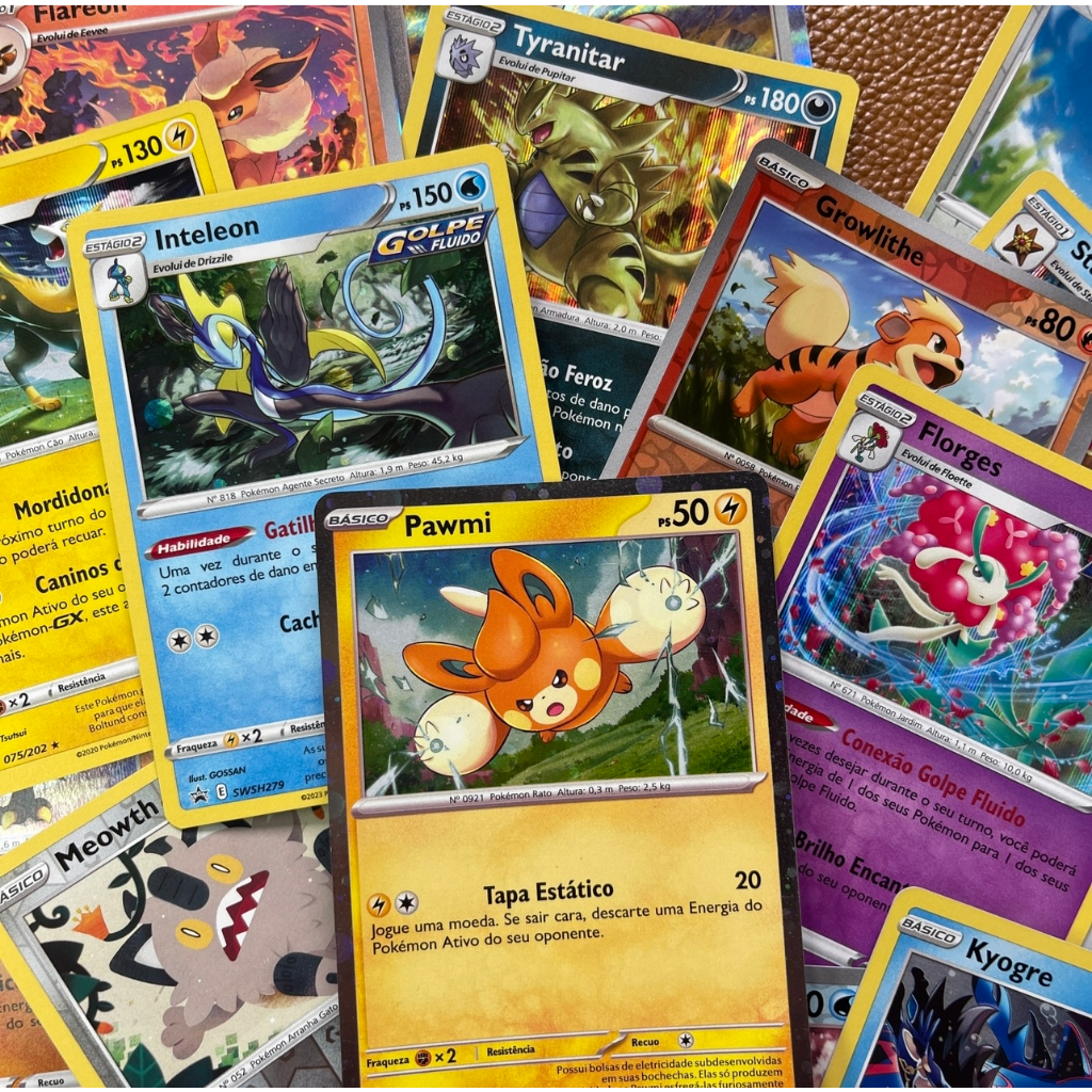Lote Pack Pokémon Cartas Reverse Foil Sem repetidas - Copag - Deck de Cartas  - Magazine Luiza
