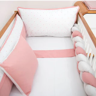 Kit Berço Americano Sonnhar 9 peças Brubrelel Menino Menina Baby Bordado Ninho Algodão
