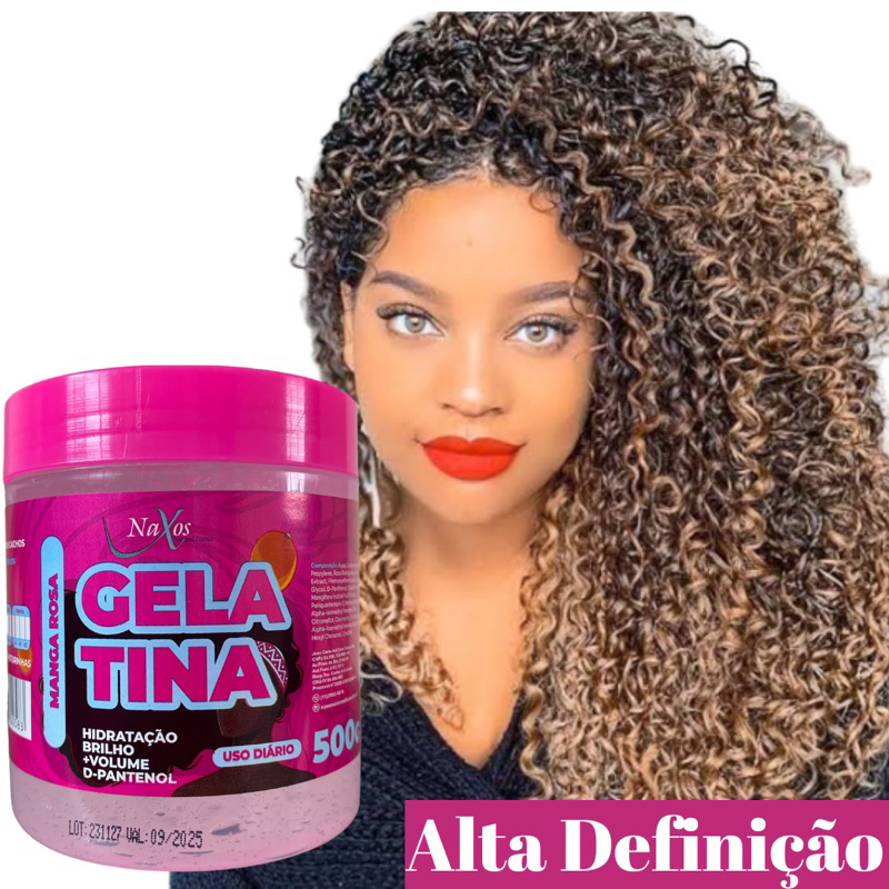 Gelatina Capilar 500g Manga Rosa Uso Profissional - Cabelos Cacheados ...