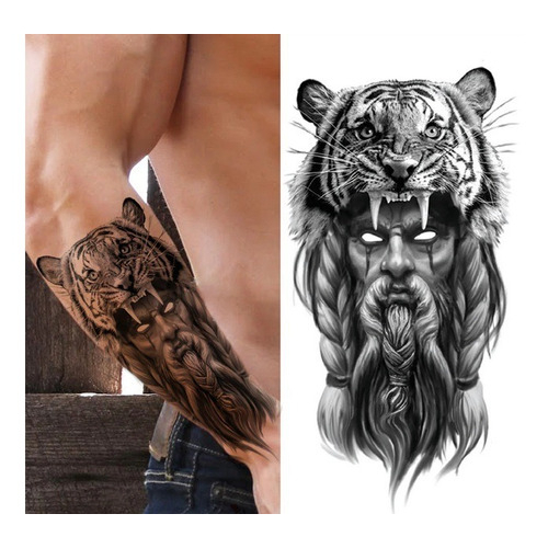 Tatuagem Fake Viking - Tigre 3D Tatto