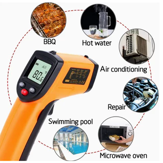 Termômetro Industrial Digital Infravermelho Laser Medição Temperatura Industrial -55ºc até 400ºc