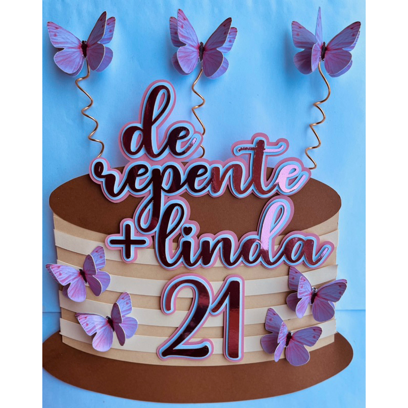 Topo de Bolo - De Repente + Linda - Seu Cantinho Decor - Cake boards e  artigos para confeitaria