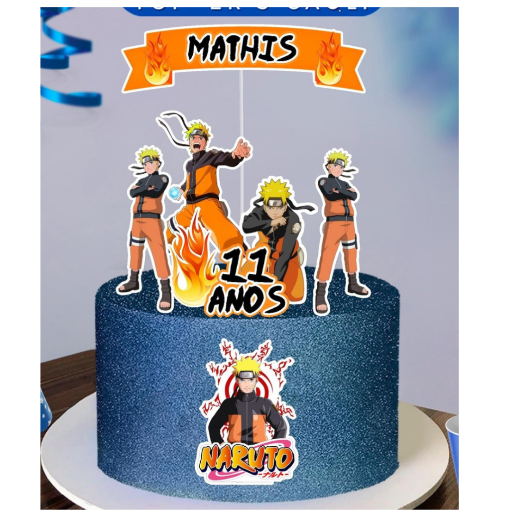 mimosdapri28 - Topo de bolo Naruto para comemorar os 14