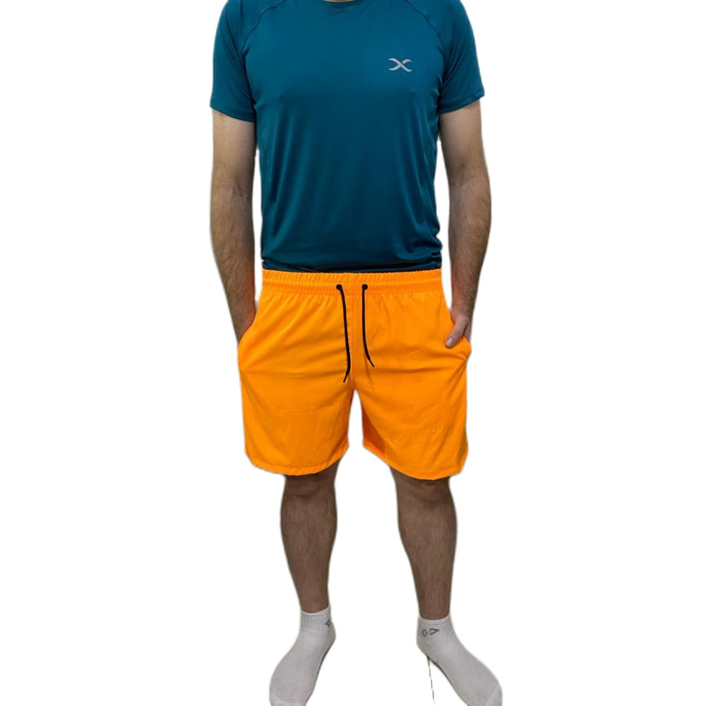 Short Elastano Liso Homem Tactel Premium Básico, sem Logo M G GG G1 G2 G3 G4 Ideal para Academia Corrida Lazer Bermuda Masculina