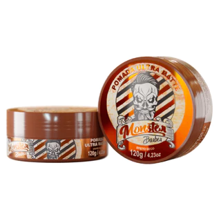 Pasta Modeladora Efeito Matte Seco 120g monster barber