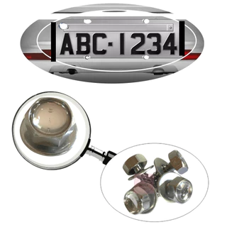 Kit De Parafusos Soberbo Da Placa Em Aço Cromada Universal